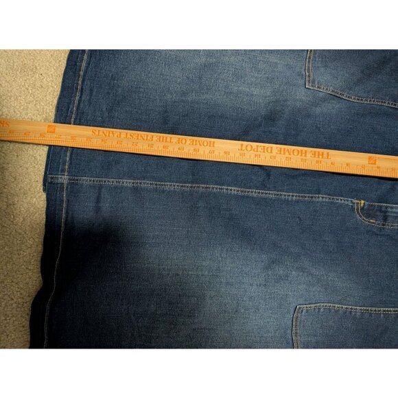 Cato Womens Plus Size 24W Denim Midi Skirt With Pockets & Button Details New - Picture 7 of 8
